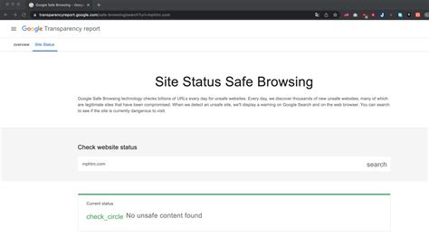 Google Safe Browsing – Google Transparency Report.